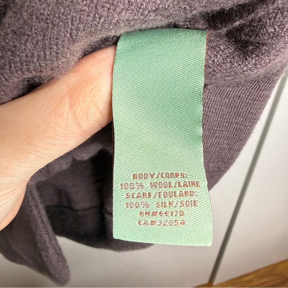 HWR - Anthropologie- Wool & Silk Scarf cardigan XS - Picture 4 of 7